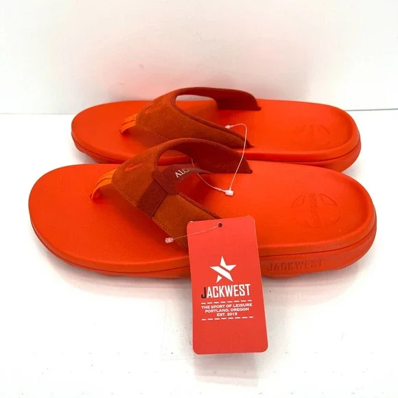Jackwest Men\'s Mexico Flip Flops Shoes Sandals- Seoul Orange Napoli Flip Flop in Orange for Mens | SWIMS | SWIMS main image 4